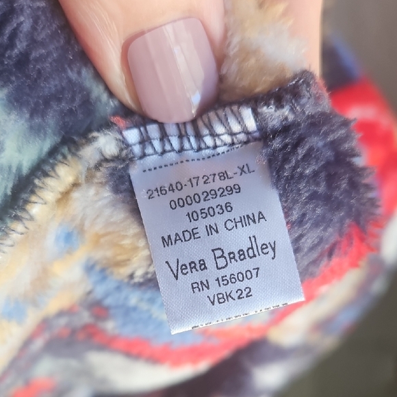 Vera Bradley Winter Forest Fleece Robe | Size L/XL - Picture 7 of 9